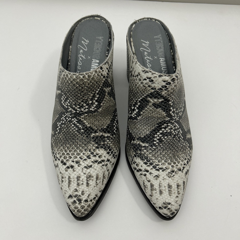 Amuse Society x Matisse 'Aria'‎ Snake Print Heeled Mule: Size: 9.5 M SKU 2922